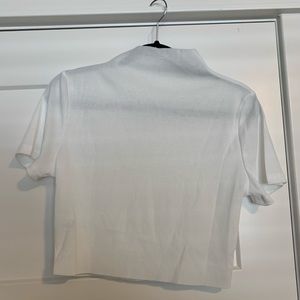 White sheer white crop top